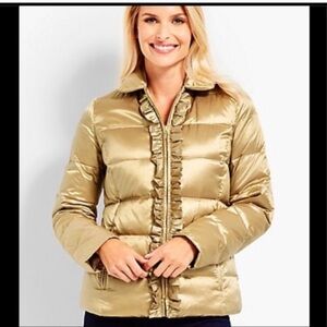 NWT Talbots Gold Down Filled Puffer Jacket Size L